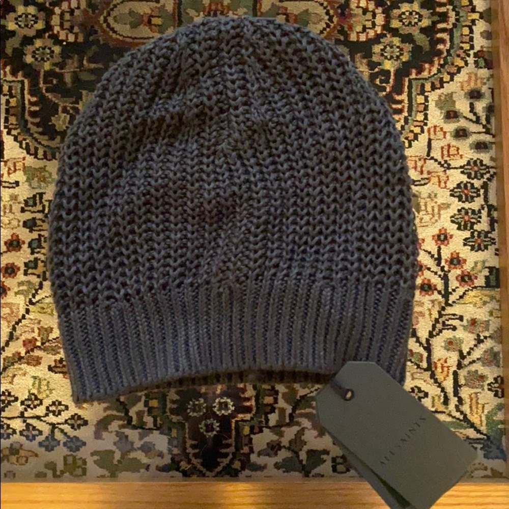 Brand New All Saints Army Green Knit Beanie